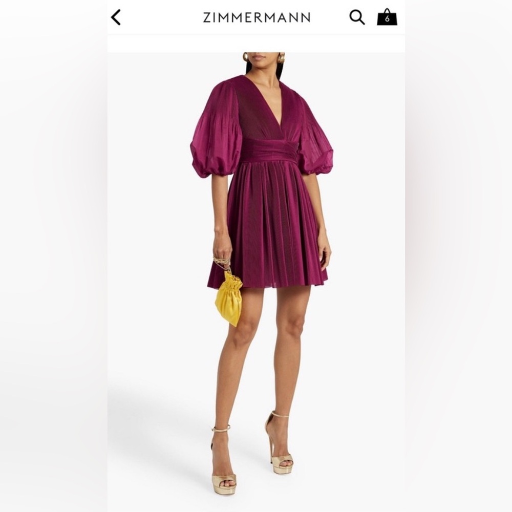 Zimmermann- Pleated Mini Dress